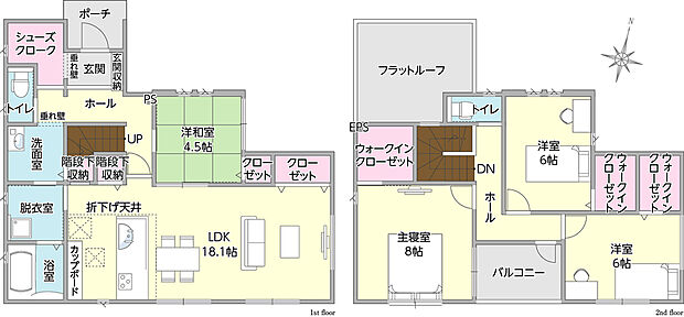 タマタウン田島III1号地　間取り図