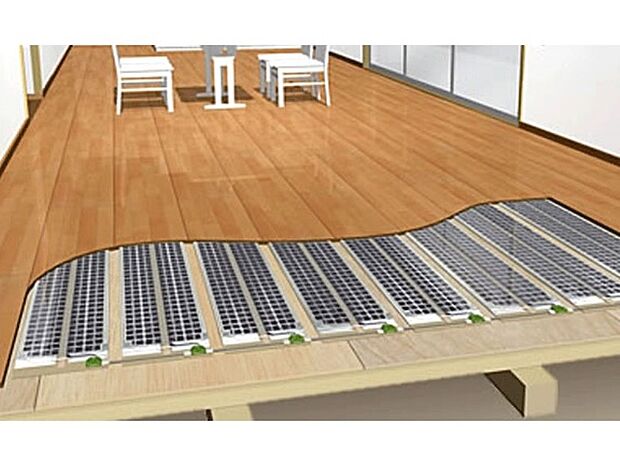 【ガス温水式床暖房】■部屋全体が均一に暖かくなるヒートポンプ式床暖房♪
■お掃除の手間が少ない
■足元から温まり、冷性対策ばっちり
■空気や肌が乾燥しにくい