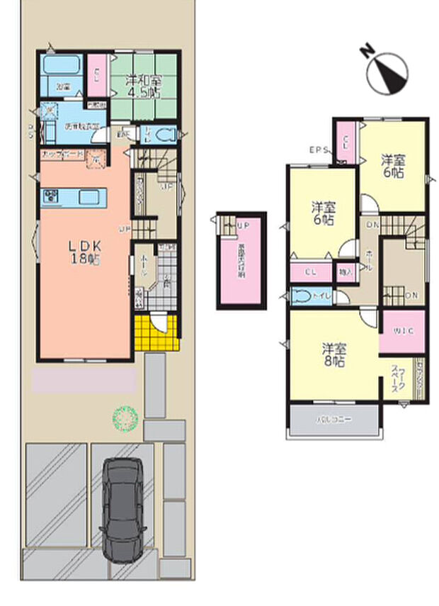 【4LDK】スキップフロアや基礎内収納、まるで注文住宅のようなLDK♪
