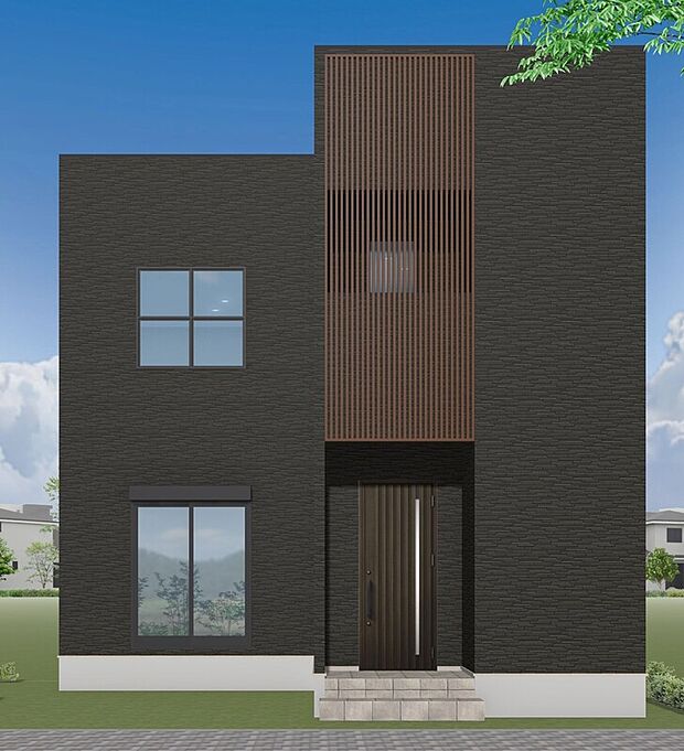 【【2号地完成予想図】】ベビーカーや子供の遊び道具、アウトドア用品などの出し入れも楽々に行える大容量のSCLを完備♪開放的なワイドバルコニーや吹き抜けから柔らかな陽光が届く、心地の良い住まいです。