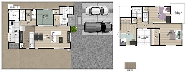 【タマタウン古閑中III_7号地】ランドリールームのある家