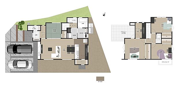 【4LDK】【2号地/ワークスペースのある家】
主寝室に3.0帖のワークスペースを完備♪ドアを設けた個室仕様のため、テレワークや書斎スペースに最適です。お洗濯も気持ちがいい6.25帖の広々ワイドバルコニーを設置。