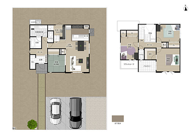 【4LDK】リビングに隣接した和室はお子様の遊び場や、来客時のおもてなしのスペースとして活用できます。
キッチンは調理中でもリビングの様子が確認できる対面式を採用しました。