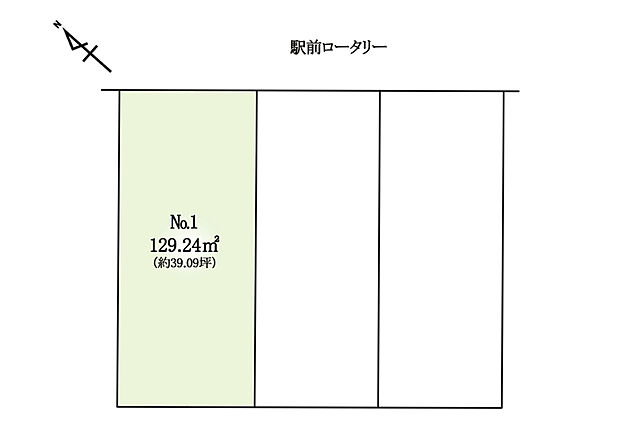希少な駅チカ立地の全3区画。隣地との間隔やカースペースの配置に配慮した、ゆとりある敷地設計！