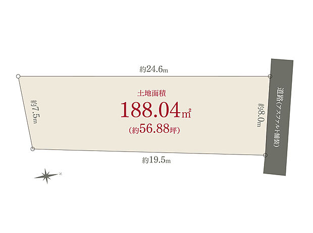平坦地の為、柔軟な建物計画が可能です。敷地の南側を空け日当たりの良いLDKの提案にむいた土地です。