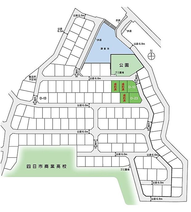 D12区画 219.98m2(約66.54坪)1,890万円
D23区画 240.44m2(約72.73坪)2,410万円