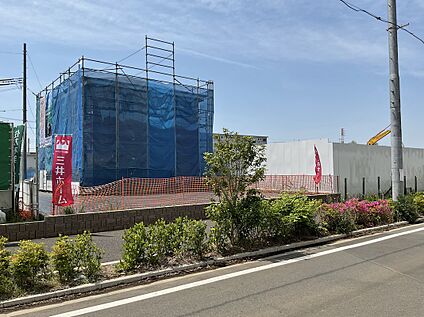 ＜No.8区画＞北側道路から敷地を見る