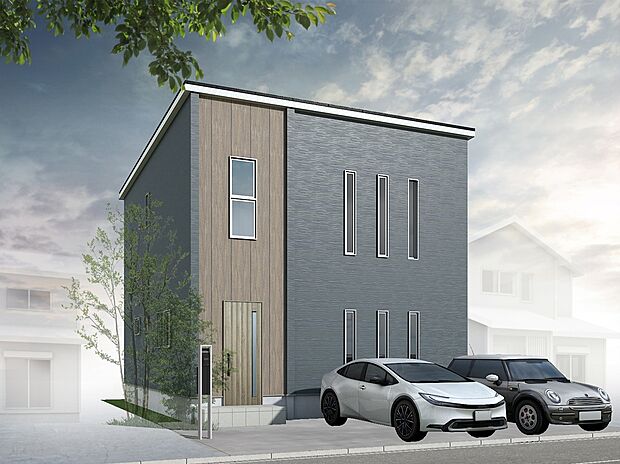 【外観イメージパース】
忙しい日でも、ふと「早く帰りたい」と思える家。家族の気配が心地よく感じられる温かい住まいです。