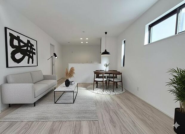 ◆リビング◆※こちらの写真は現況の室内写真にCGを使用して家具等を合成加工したものであり、実際の室内状況とは異なります。なお当物件は家具付き物件ではありません。