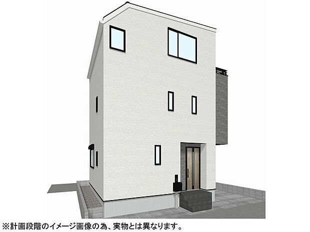 北東・南西の「両面道路」に接する、光と風が通り抜ける開放的な住まい。 2つの4m私道に面しているため、隣地との圧迫感が少なく、プライバシーを保ちながらも明るい住空間を実現しました。