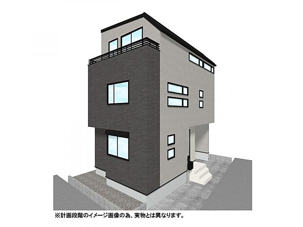 【外観イメージパース】東浦和駅まで自転車で8分、雨の日はバス12分と状況に応じた通勤が可能。浦和駅行きのバスも利用でき、都心へのアクセスもスムーズな、賢く暮らせる立地です。