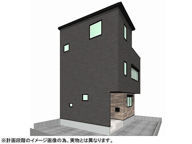 重厚感溢れるモダンな外観。3階建てならではの明るい採光と最新設備が、武蔵野線エリアの便利な暮らしを彩ります。吉川駅徒歩圏内で、家族が誇れるデザイン住宅を叶えませんか？
