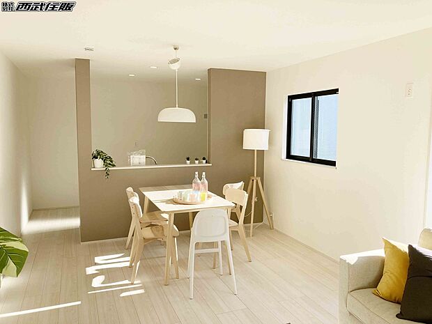 【リビング】リビングから見えるダイニング&キッチンは広いですね!同仕様写真