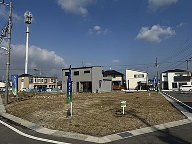 ＜12号地＞52.69坪の開放感あふれる角地。分譲地の出入り口にも近く便利です。撮影/2025年11月 