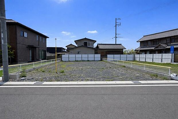 <2号地>敷地を有効活用しやすい整形地。住まいのプランニングがしやすく、建物・駐車スペース・お庭をバランスよく配置できる魅力があります。撮影/2026.4撮影※明るさ補正済