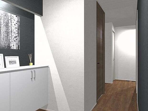 【【3-8号地　エントランス】】【3-8号地　エントランス】清潔感のある玄関は、来客にも好印象です。※イメージです。