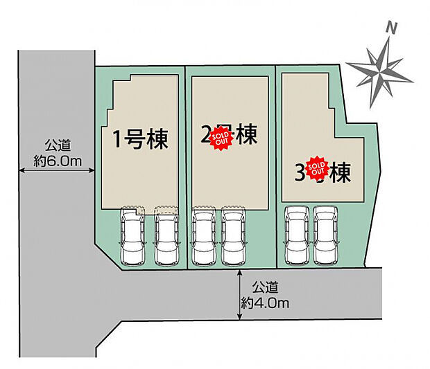 東海市富貴ノ台4丁目3棟 区画図