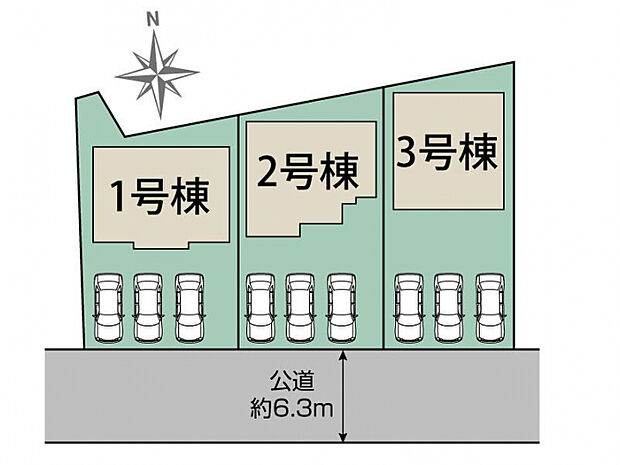 津島市永楽町1丁目3棟 区画図