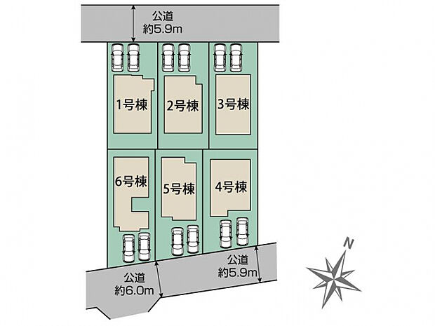 名古屋市緑区東神の倉1丁目6棟 区画図