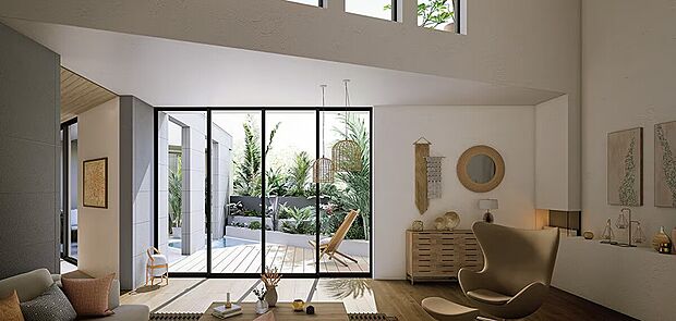 【ワンランク上のアルミ樹脂複合サッシLIXIL TW採用】高性能なアルミ樹脂複合サッシのLIXIL「TW」を標準採用し、快適性とデザイン性を両立しました。