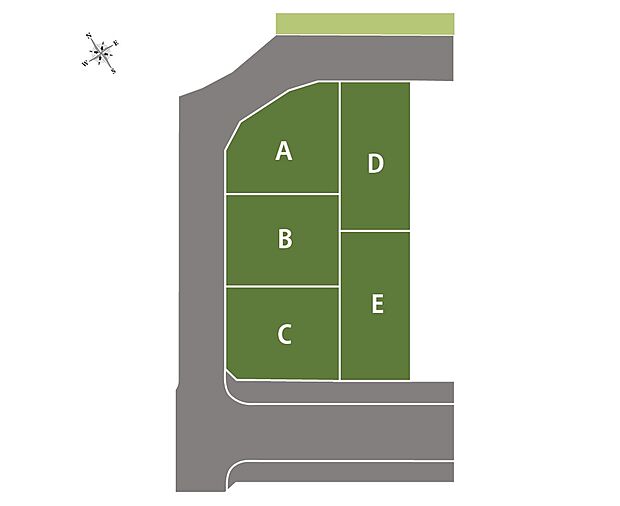 【SmileTown坂元北】全区画52坪超のゆとりある新街区！すぐ北側にはゆったり過ごせる公園があり、子育て世帯にも住み良い環境です。分譲地周辺は、歩道や街路樹が整備されており、美しい街並みです。