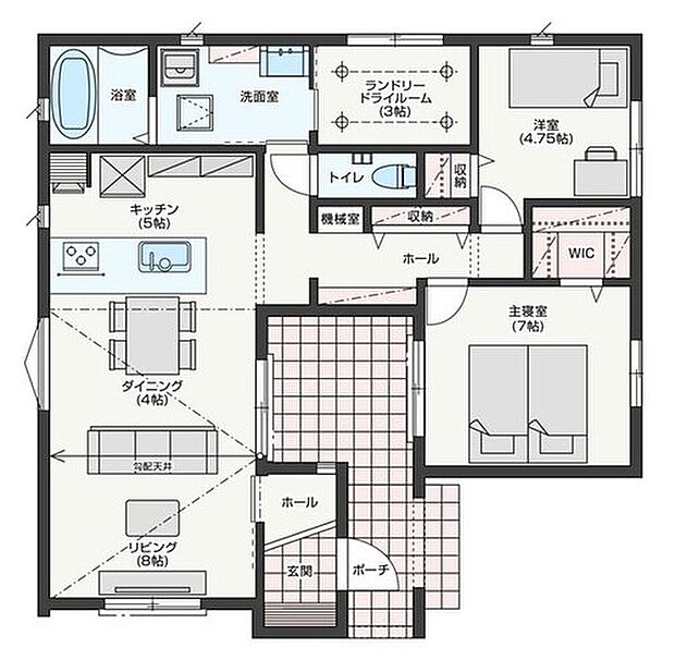 【モデルハウスNo.39(販売中)】
・契約の受付は致しますが2025年12月末日までモデルハウスとして利用予定させていただきます。