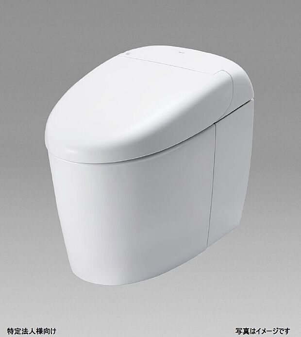 【トイレ TOTO タンクレストイレ】1階のトイレにはスタイリッシュなタンクレストイレを採用しています。周囲を素敵なタイルで彩った手洗い器や収納棚も設けました。※写真はイメージです。