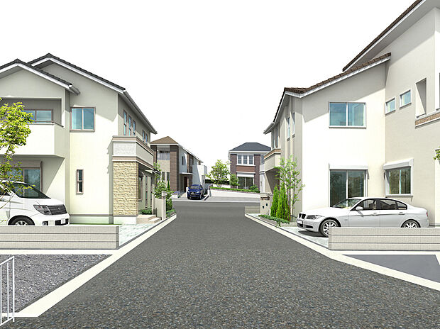 【イメージCG】
最寄り駅まで徒歩10～11分の便利なアクセス。業務スーパーまで徒歩５分、ダイエー舞子店まで徒歩７分、セブンイレブンまで徒歩３分と、日々の暮らしが快適に過ごせる立地です。