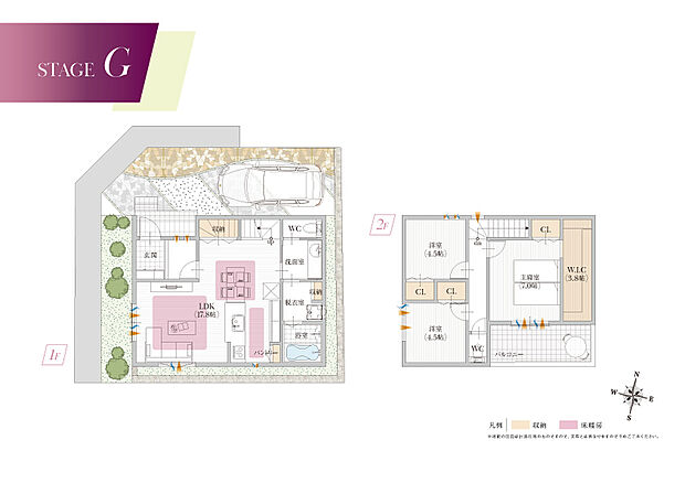 【【G号地参考プラン】】片付けやすさを考えた、W.I.C付きのスマート家事動線プラン。
建物面積/93.58m2