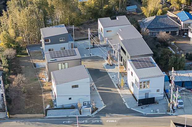 上空から見た現地(2026年1月)撮影
船橋日大前ジャスタウンVに隣接する2区画です。