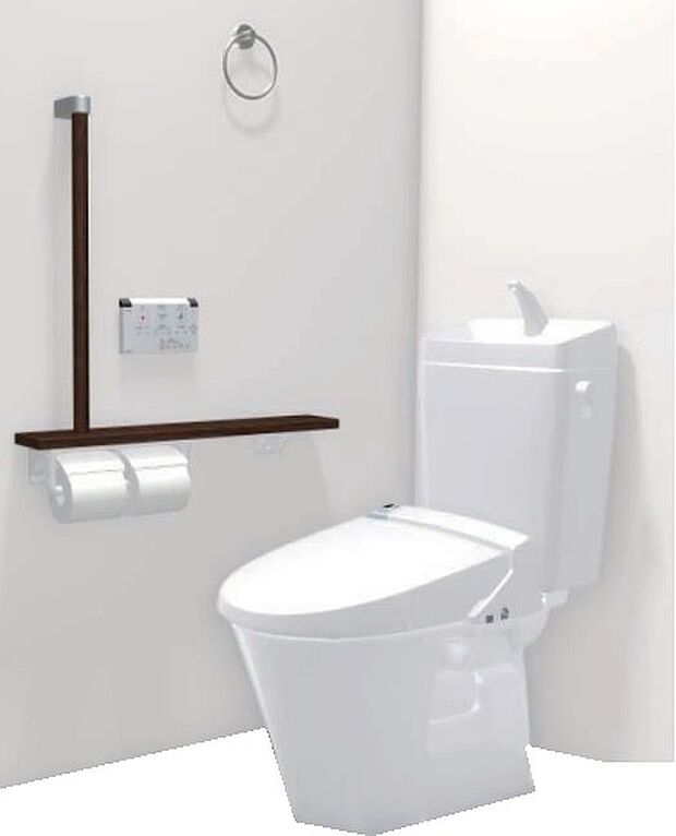 【【トイレ】】冬の寒い時期でも快適な温水洗浄便座付のトイレ!各階にあるので、トイレのたびに階段を上り下りする手間もありません。(同仕様の設備)