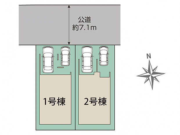 池田市豊島北1丁目2棟 区画図