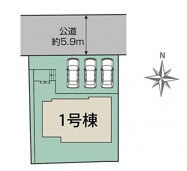 川西市水明台4丁目4期1棟 区画図
