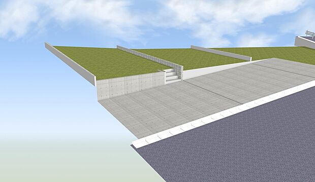 南6m公道に接道、陽当り良好の3棟現場