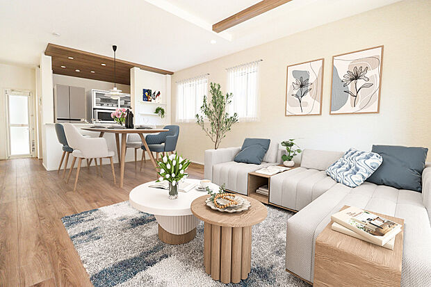 （1）号棟　LDK（家具はCGです）　