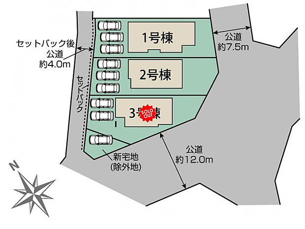 江南市村久野町寺東3棟 区画図