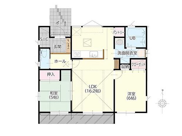 2898万円、2LDK、土地面積204.06m2、建物面積64.59m2 