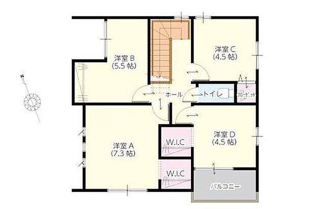 3288万円、4LDK、土地面積200.86m2、建物面積104.34m2 【WIC2つ付の主寝室】 2階は全室収納完備の4部屋。お部屋を常にモデルルームのように美しく保てます。