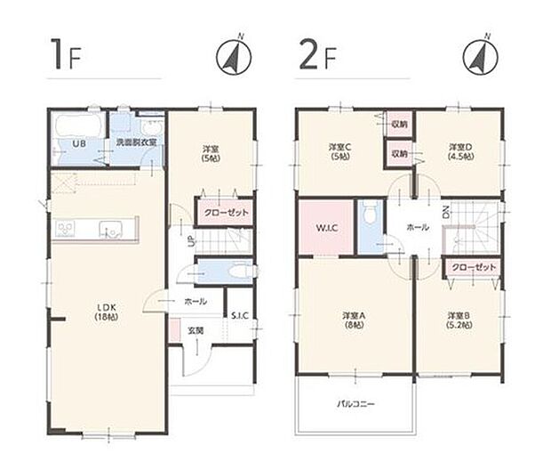 (1号地)、価格2598万円、5LDK、土地面積194.67m2、建物面積108.48m2