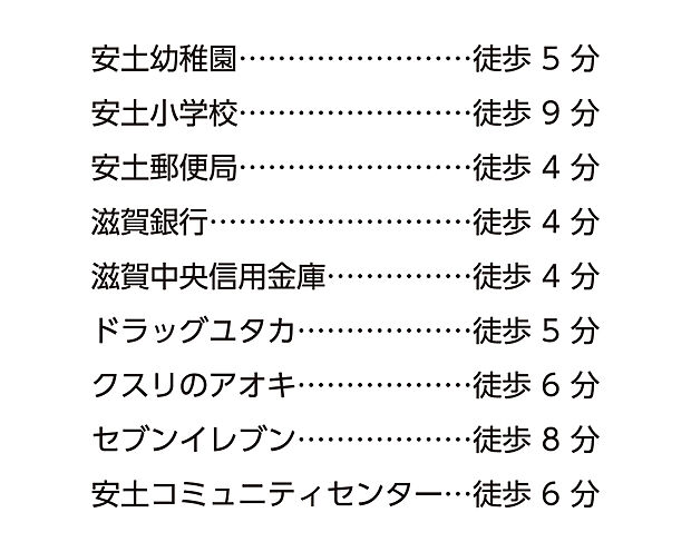 幼稚園、小学校も徒歩10分以内。お子様の通学も安心ですね♪銀行、郵便局、スーパー、ドラッグストアも徒歩10分以内にございます!