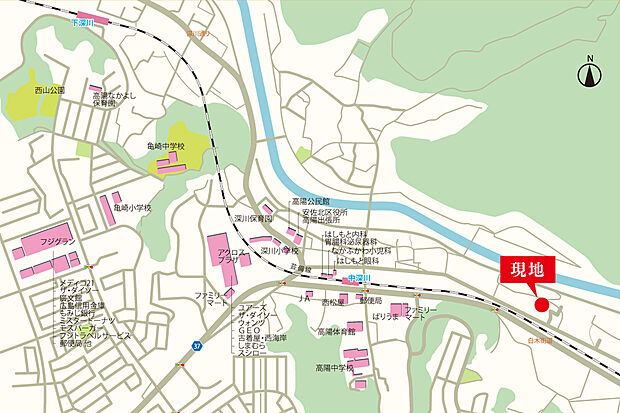 【カーナビ検索】〒739-1751 「広島市安佐北区深川7丁目31-33」 付近