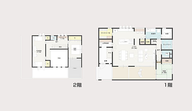 【ご参考 間取り例】自由設計ですので、ご希望にあわせてプランニングいたします