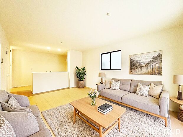 落ち着いた雰囲気のＬＤＫは家族みんなの快適空間※家具はCGです