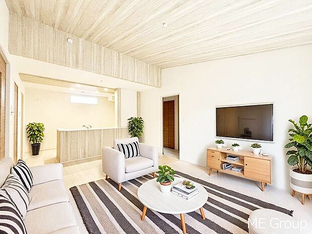 落ち着いた雰囲気のＬＤＫは家族みんなの快適空間※家具はCGです