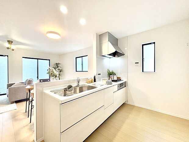 ゆとりあるキッチンではご家族と楽しくお料理ができます。