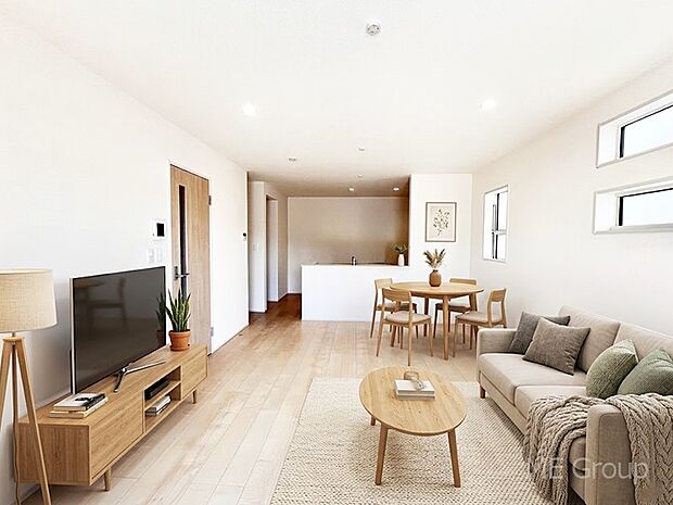 落ち着いた雰囲気のＬＤＫは家族みんなの快適空間※家具はCGです