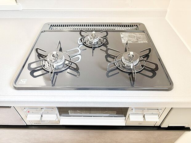 【その他設備(ガスコンロ)】三口ガスコンロでお料理が一気にはかどりそう