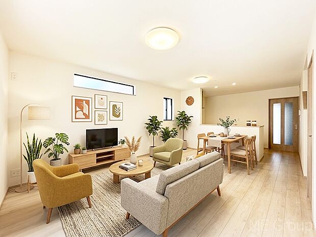 【リビング】落ち着いた雰囲気のLDKは家族みんなの快適空間※家具はCGです