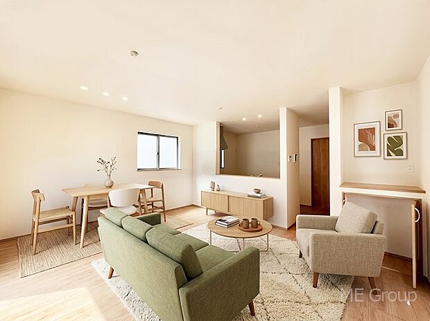 【リビング】落ち着いた雰囲気のＬＤＫは家族みんなの快適空間※家具はCGです