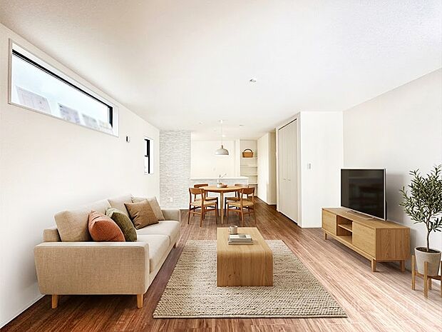 【リビング】落ち着いた雰囲気のLDKは家族みんなの快適空間※家具はCGです